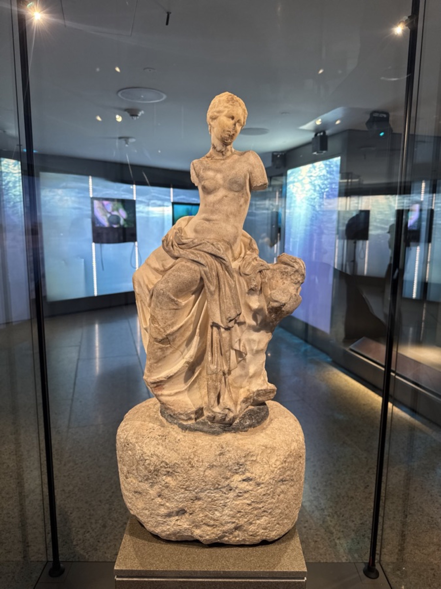 Aphrodite Underwater: a statue recovered from underwater ruins off the coast of Alexandria, part of the submerged Ptolemaic-era city